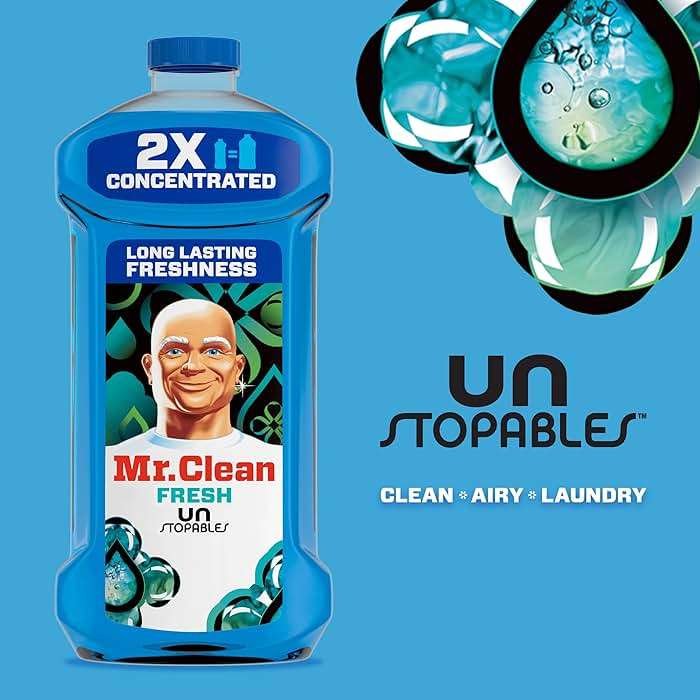 Mr. Clean 2X Concentrated Multi Surface Cleaner with Unstopables Fresh Scent 41 fl oz - Image 4