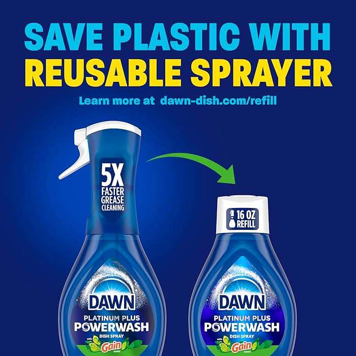 Dawn Powerwash Gain Original Dish Spray, Liquid Dish Soap 2 Refills, 43 Fl Oz - Image 6