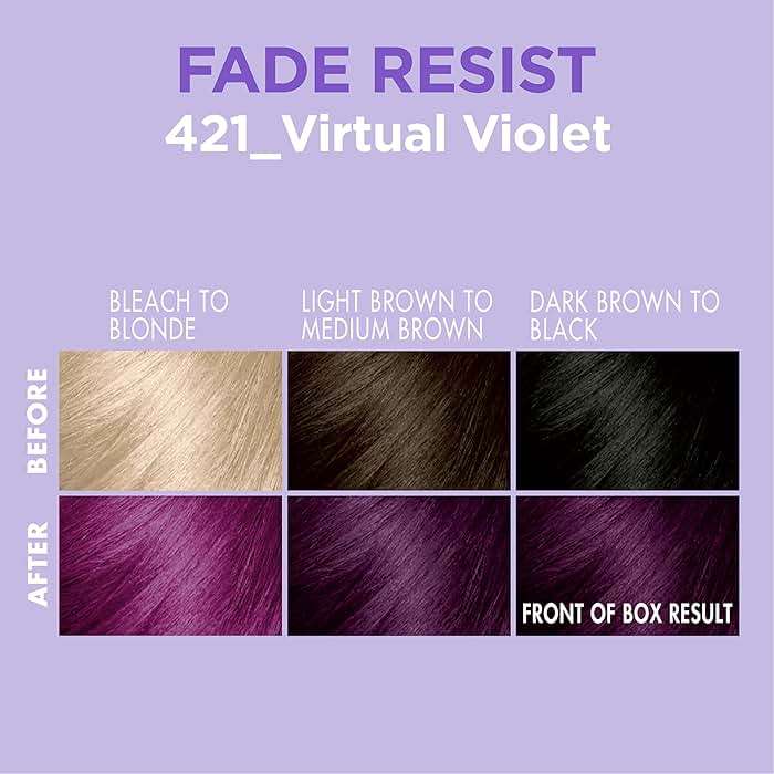 Softsheen-Carson Dark and Lovely Hair Dye, Fade Resist Hair Color with Conditioning Mask, Virtual Violet, 1 Kit - Image 3