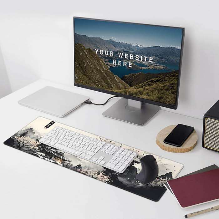 Japanese Mouse Pad, Large Japanese Desk Mat, XL Anime Gaming Keyboard Mat, Non-Slip Rubber Base, Big Extended Desk Protector for Home Office, 31.5”x11.8” - Image 2