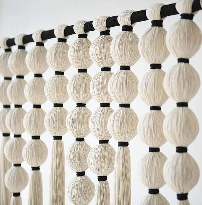 IOWER Large Macrame Wall Hanging Macrame Wall Decor Sphericity Cotton Textile Wall Hanging Boho Wall Decor Art Fiber Yarn Art Handmade 39" Wx39 L - Image 6