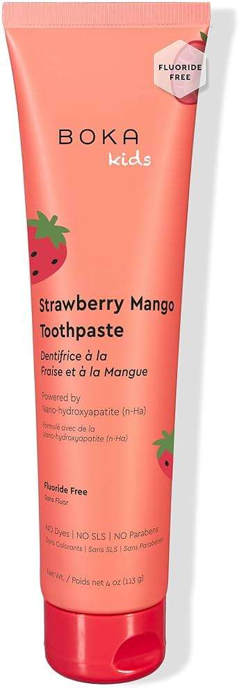 Boka Fluoride Free Toothpaste Nano Hydroxyapatite Toothpaste - Strawberry Mango Flavor, 4 oz 1Pk US Manufactured - Image 1