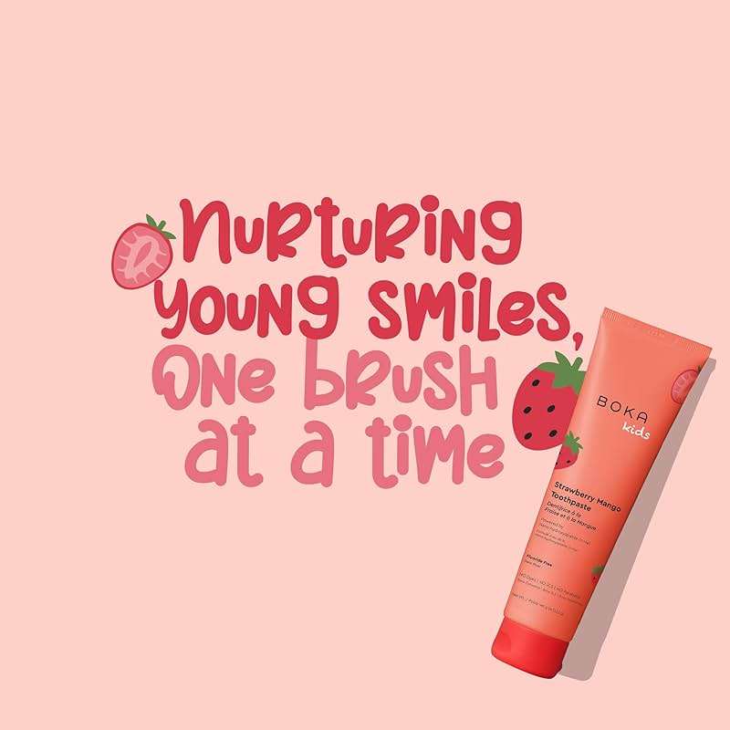 Boka Fluoride Free Toothpaste Nano Hydroxyapatite Toothpaste - Strawberry Mango Flavor, 4 oz 1Pk US Manufactured - Image 7
