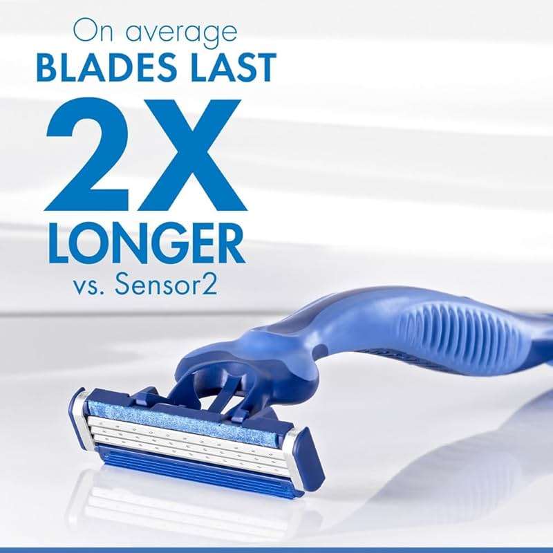 Gillette Sensor3 Comfort Men's Disposable Razors, 12 Razors - Image 2