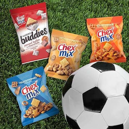 Sweet and Salty Snack Variety Pack, Muddy Buddies Peanut Butter and Chocolate, Chex Mix Traditional, Cheddar, and Honey Nut, 20 Ct, 35 oz - Image 7