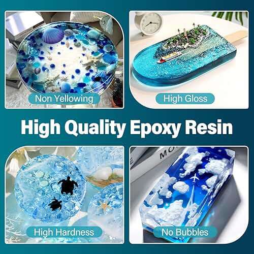 LET'S RESIN EPOXY RESIN Deep Pour Epoxy Resin, 51OZ 2-4 inch Clear Epoxy Resin Kit,Bubble Free Low Odor 2:1 Low Viscosity Casting for River Table,Wood,Flower Preservation, Art Crafts - Image 5