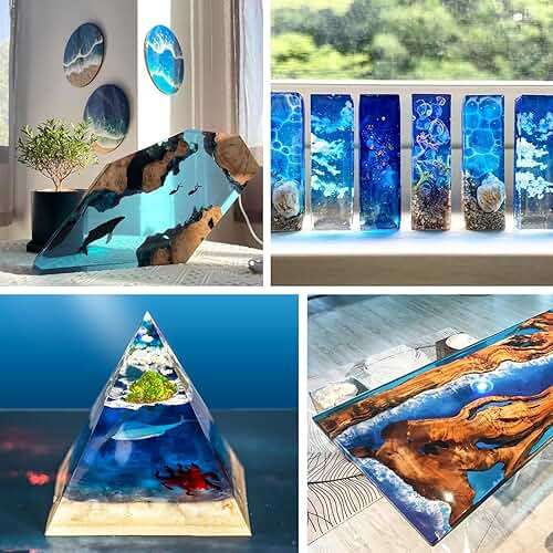LET'S RESIN EPOXY RESIN Deep Pour Epoxy Resin, 51OZ 2-4 inch Clear Epoxy Resin Kit,Bubble Free Low Odor 2:1 Low Viscosity Casting for River Table,Wood,Flower Preservation, Art Crafts - Image 7