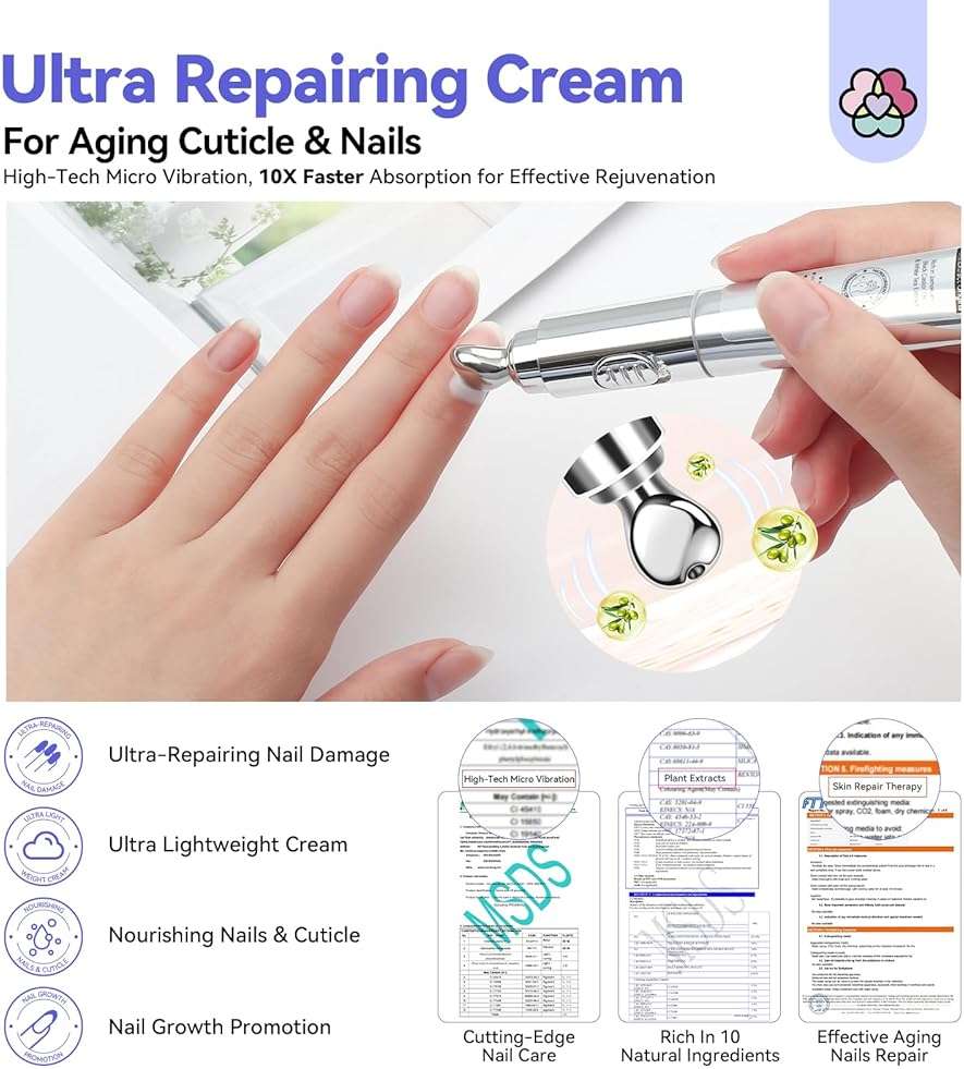 SAVILAND Ultra-Repairing Cuticle Cream: 20ml Organic Black Castor Oil Vitamin E Cuticle Softener for Deep Hydration Nail Care Aging Damaged Dry Cuticles Repair Nail Strengthener Home - Image 2