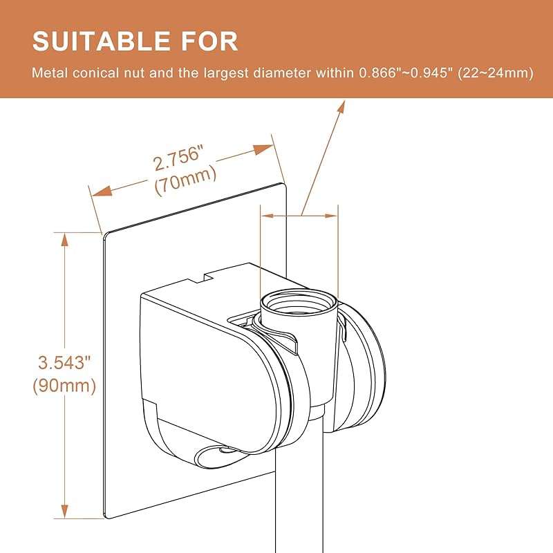 GwernKB Shower Head Holder Strong Adhesive No Drilling Wall Mount Adjustable Handheld Showerhead Bracket for RV Kids Bathroom Shower,Fix Firmly and Use Conveniently (Silver, 1) - Image 2