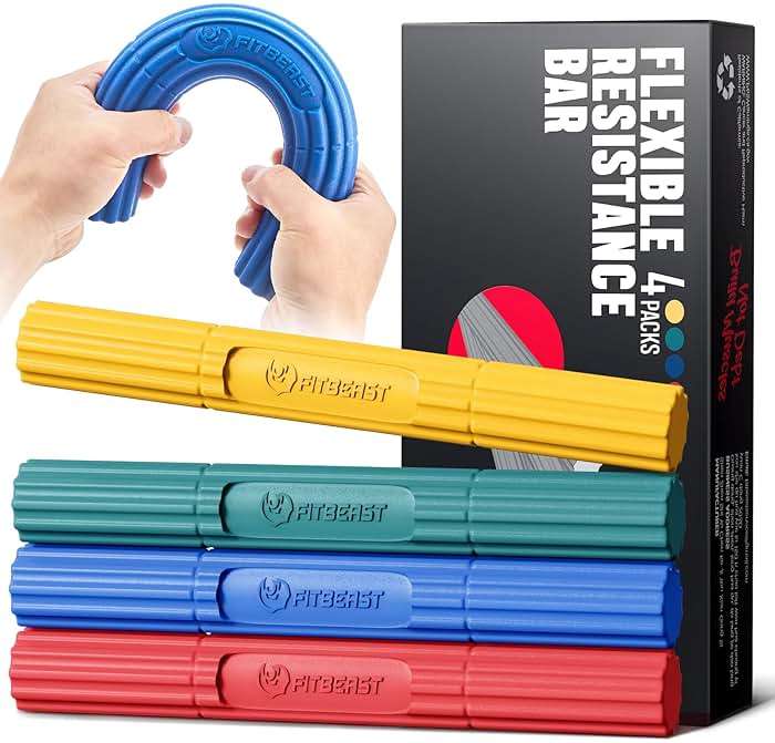 FitBeast Flex Therapy Bar, Tennis Elbow Therapy Bar - Ideal for Relieve Tendonitis Pain & Improve Grip Strength, Fitness Resistance Bar for Golfers Elbow & Tendinitis, Twist Bar for Physical Therapy - Image 1