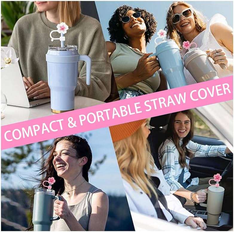 Straw Cover Cap for Stanley Cup,Silicone Straw Topper 10 mm 0.4 in Reusable Straw Tips Lids,Straw Tip Covers for Stanley Cups Accessories - Image 6