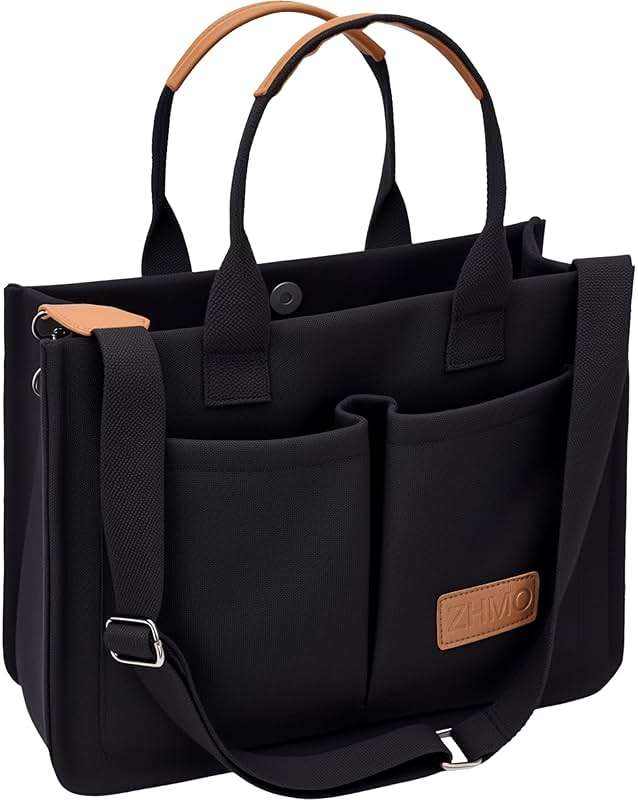 ZHMO Canvas Tote Bag for Women,Women's Bags Crossbody Bags Work Laptop Tote Bag Large Handbags Purse for Travel Nurse Teacher - Image 1