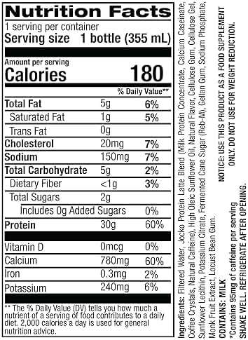 Jocko Fuel Mölk 30g Grass Fed Protein Shakes - No Added Sugar Protein Drinks KETO Friendly - Ready to Drink 12 FL Oz (Pack of 12) Sweet Cream Coffee - Image 2