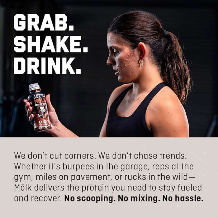 Jocko Fuel Mölk 30g Grass Fed Protein Shakes - No Added Sugar Protein Drinks KETO Friendly - Ready to Drink 12 FL Oz (Pack of 12) Sweet Cream Coffee - Image 4