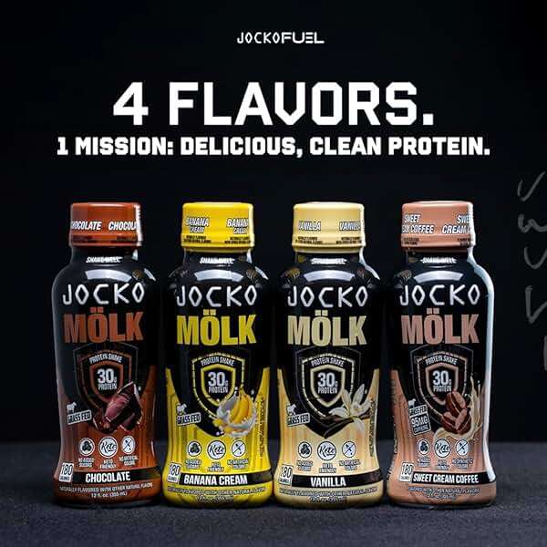 Jocko Fuel Mölk 30g Grass Fed Protein Shakes - No Added Sugar Protein Drinks KETO Friendly - Ready to Drink 12 FL Oz (Pack of 12) Sweet Cream Coffee - Image 6