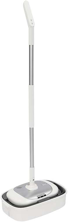Cordless Electric Mop Floor Cleaner Machine with a Cleaning Bucket Lightweight & Rechargeable Floor Scrubber for Cleaning Silver & White - Image 7