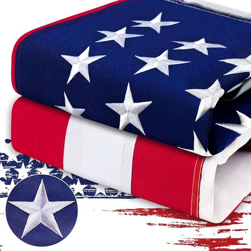 American Flag 4x6 FT Outdoor Heavy Duty, Premium USA Flags 4x6 FT 420D Nylon, Fade Resistant American Flags 4x6 for Outside Longest Lasting, US Flag with Embroidered Stars, Brass Grommets, Sewn Stripes - Image 1