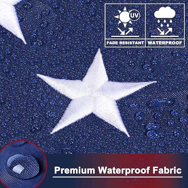American Flag 4x6 FT Outdoor Heavy Duty, Premium USA Flags 4x6 FT 420D Nylon, Fade Resistant American Flags 4x6 for Outside Longest Lasting, US Flag with Embroidered Stars, Brass Grommets, Sewn Stripes - Image 6