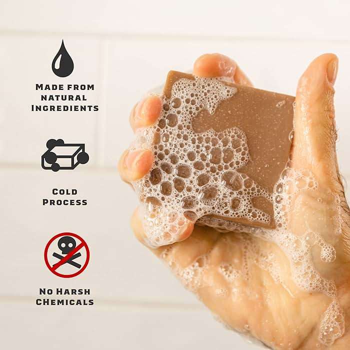 Dr. Squatch Natural Men’s Bar Soap - Cold Process Body Soap Bar with Natural Oils - Gifts for Men - Fresh Falls (5 oz, 5-Pack) - Image 3