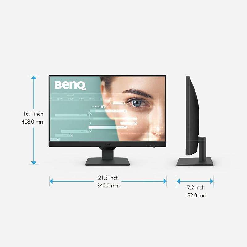 BenQ GW2490 24" Computer Monitor 100Hz FHD 1920x1080p IPS Eye-Care Tech VESA Mount Thin Bezel Low Blue Light Adaptive Brightness Wall Mount Built-in Speakers DisplayPort HDMI Port2 - Image 8