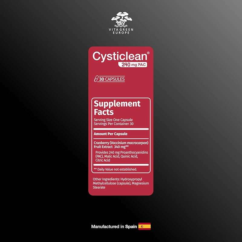 Cysticlean Cranberry PAC Supplement – 240 mg PAC, Sugar-Free – Urinary Tract Infection Support – Most Effective Cranberry Pills for Cystitis & Interstitial Cystitis Relief - Image 7