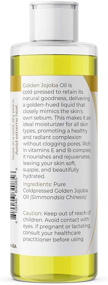 Viva Doria Golden Jojoba Oil - 8 fl oz for Hair, Skin, Nails, and More - 100% Pure Unrefined, Deeply Moisturizing Anti-Aging Oil for Men and Women - Image 3