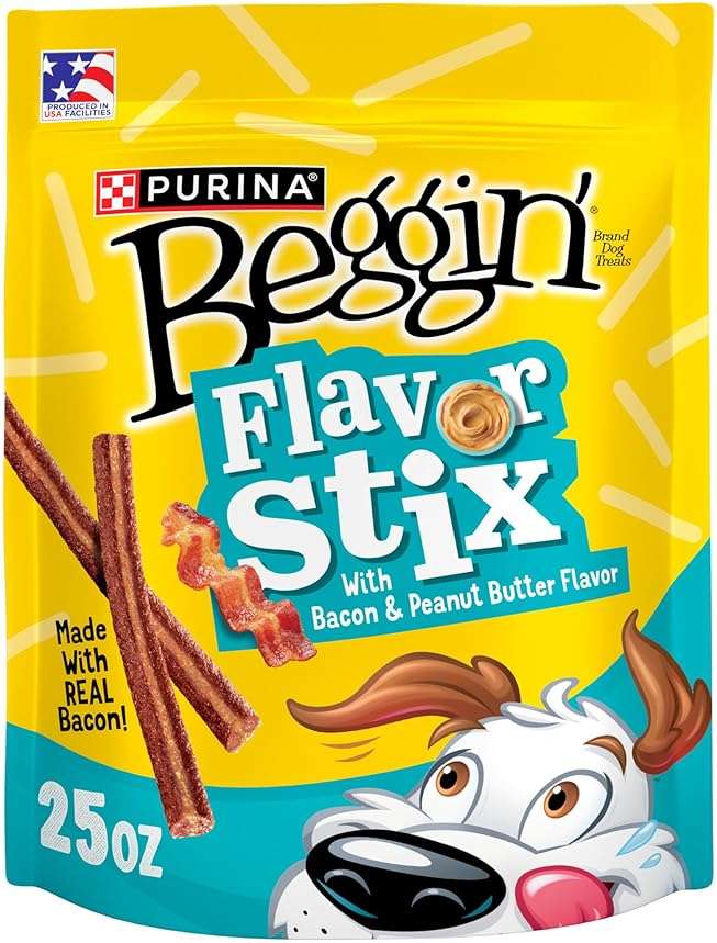 Purina ​​Beggin’ Flavor Stix With Bacon & Peanut Butter Flavor​ - 25 oz. Pouch - Image 1