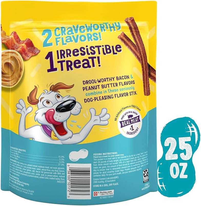 Purina ​​Beggin’ Flavor Stix With Bacon & Peanut Butter Flavor​ - 25 oz. Pouch - Image 6