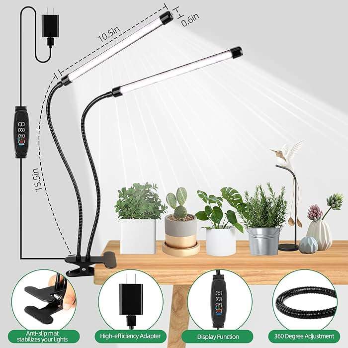 EWPJDK Grow Light 6500K Full Spectrum Plant Grow Lights 84 LED Plant Light with Clip Grow Lamp for Indoor Plants Growing Lamps（1PCS） - Image 2