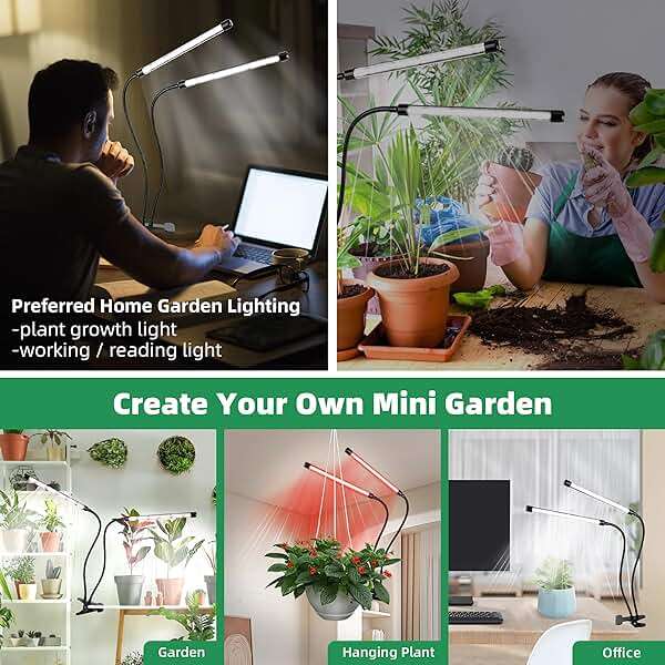 EWPJDK Grow Light 6500K Full Spectrum Plant Grow Lights 84 LED Plant Light with Clip Grow Lamp for Indoor Plants Growing Lamps（1PCS） - Image 3