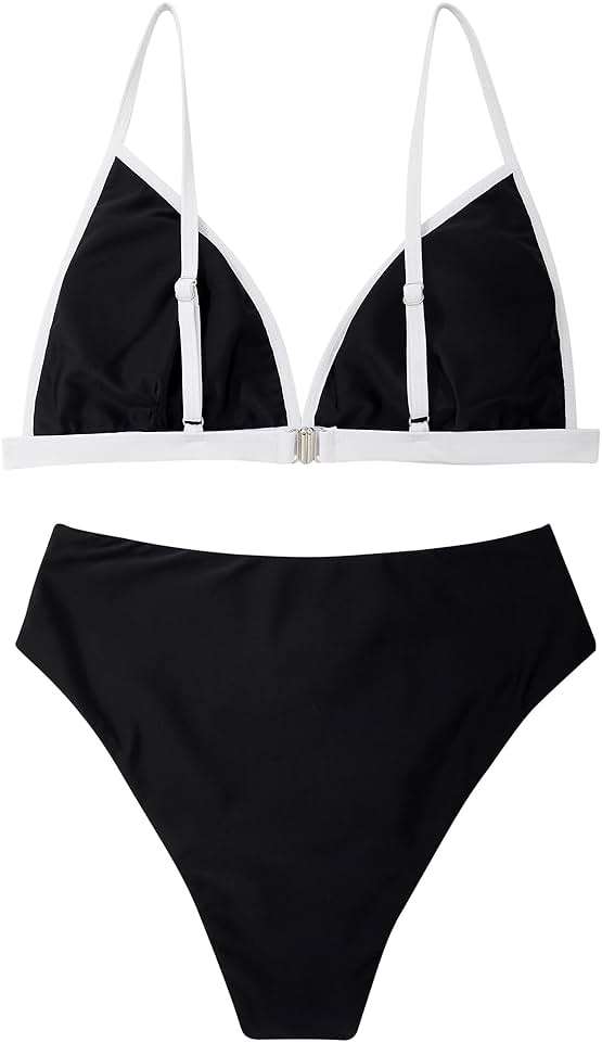 SUUKSESS Women Triangle High Cut Bikini Sets Sexy High Waisted 2 Piece Swimsuit - Image 4