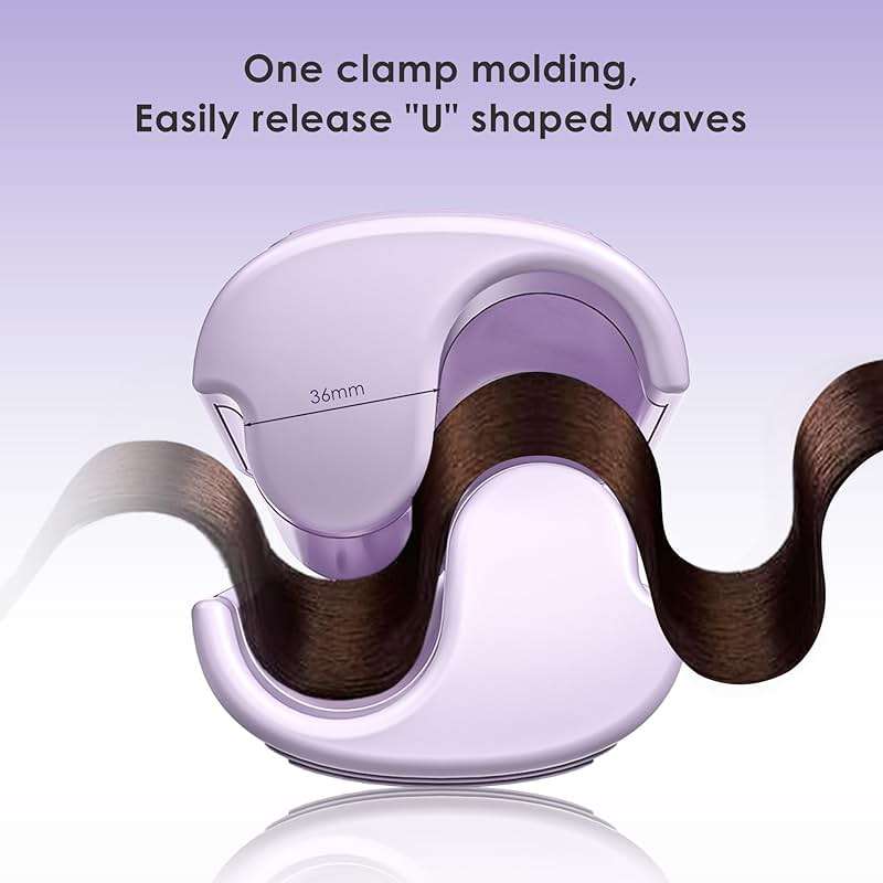 NOVUS Curling Iron Hair Crimper Waver - 1.4 Inch Anti-Scald Waves Curling Wand, Ionic Deep Waver Hair Curler Tool with Ceramic 2 Barrel for All Hair Types, Auto Shutdown Protection - Image 2