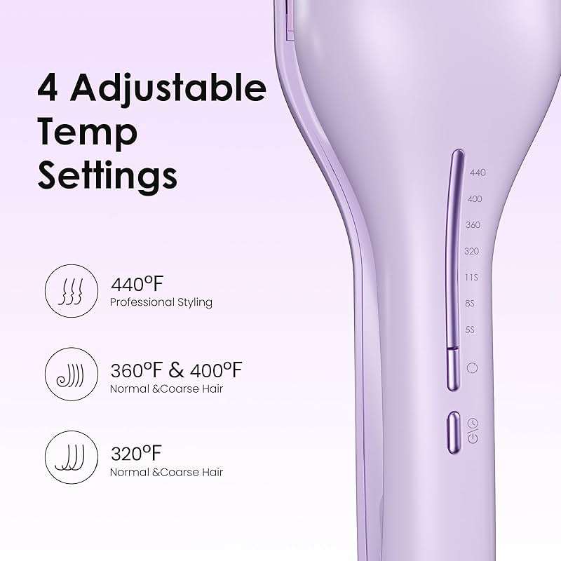 NOVUS Curling Iron Hair Crimper Waver - 1.4 Inch Anti-Scald Waves Curling Wand, Ionic Deep Waver Hair Curler Tool with Ceramic 2 Barrel for All Hair Types, Auto Shutdown Protection - Image 4