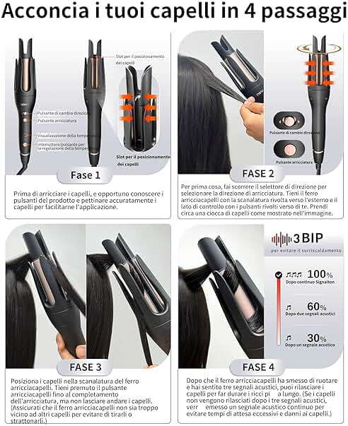 NOVUS Curling Iron Hair Crimper Waver - 1.25 Inch Wave Curling Iron with Anti-Scald Hair Crimper, Ionic Deep Waver Hair Curler Tool with Ceramic 2 Barrel for Women, 30 Min Auto Shut Off - Image 3