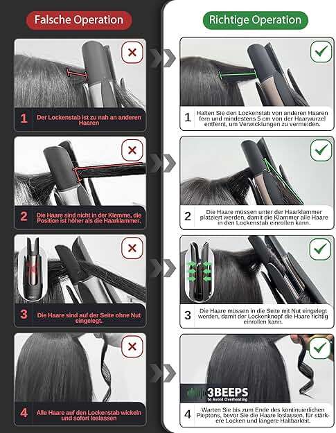 NOVUS Curling Iron Hair Crimper Waver - 1.25 Inch Wave Curling Iron with Anti-Scald Hair Crimper, Ionic Deep Waver Hair Curler Tool with Ceramic 2 Barrel for Women, 30 Min Auto Shut Off - Image 7