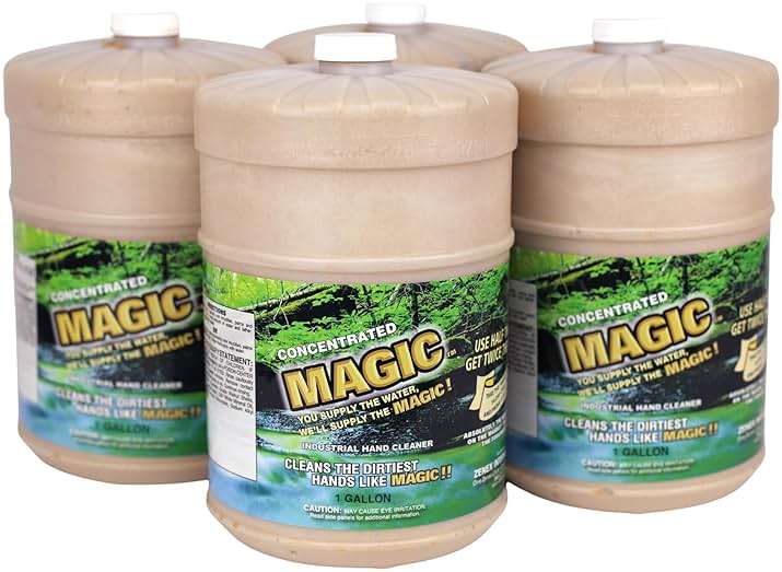 Zenex Magic Hand Soap - Industrial Hand Cleaner for Auto Mechanics | Shop Soap | Walnut Shell Scrubbers to Remove Grease, Oil, Ink & Paint | Moisturizing Ingredients | 1 gallon (4 Pack) - Image 1