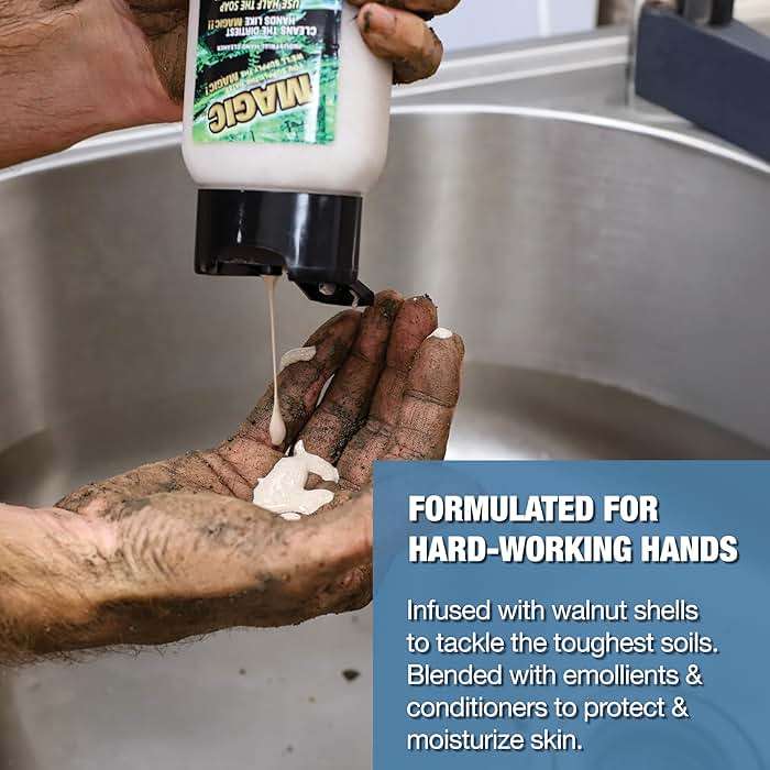 Zenex Magic Hand Soap - Industrial Hand Cleaner for Auto Mechanics | Shop Soap | Walnut Shell Scrubbers to Remove Grease, Oil, Ink & Paint | Moisturizing Ingredients | 1 gallon (4 Pack) - Image 2