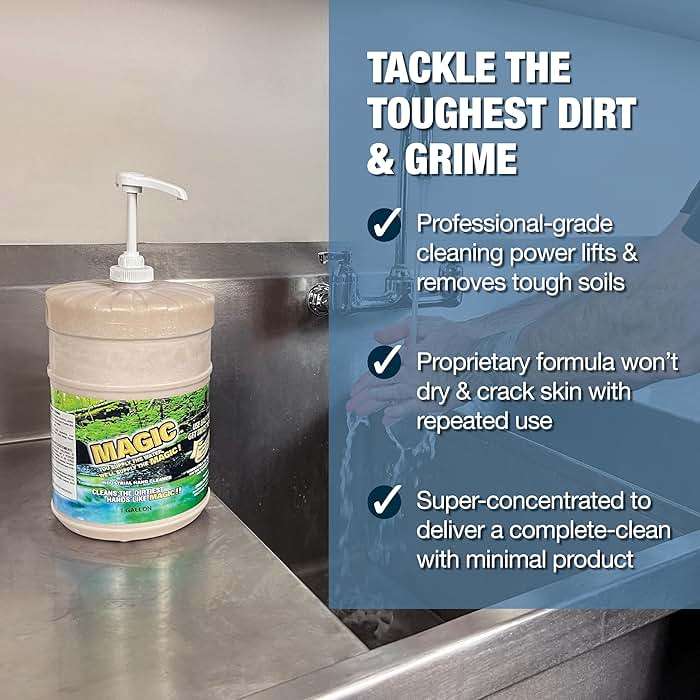 Zenex Magic Hand Soap - Industrial Hand Cleaner for Auto Mechanics | Shop Soap | Walnut Shell Scrubbers to Remove Grease, Oil, Ink & Paint | Moisturizing Ingredients | 1 gallon (4 Pack) - Image 3