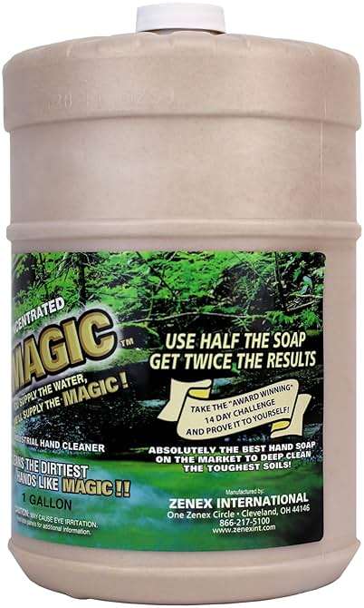 Zenex Magic Hand Soap - Industrial Hand Cleaner for Auto Mechanics | Shop Soap | Walnut Shell Scrubbers to Remove Grease, Oil, Ink & Paint | Moisturizing Ingredients | 1 gallon (4 Pack) - Image 8