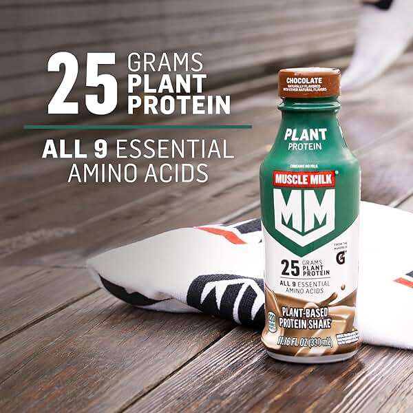 Muscle Milk Plant Based Protein Shake, Vanilla Caramel, 11.16 Fl Oz (Pack of 12) - Image 2