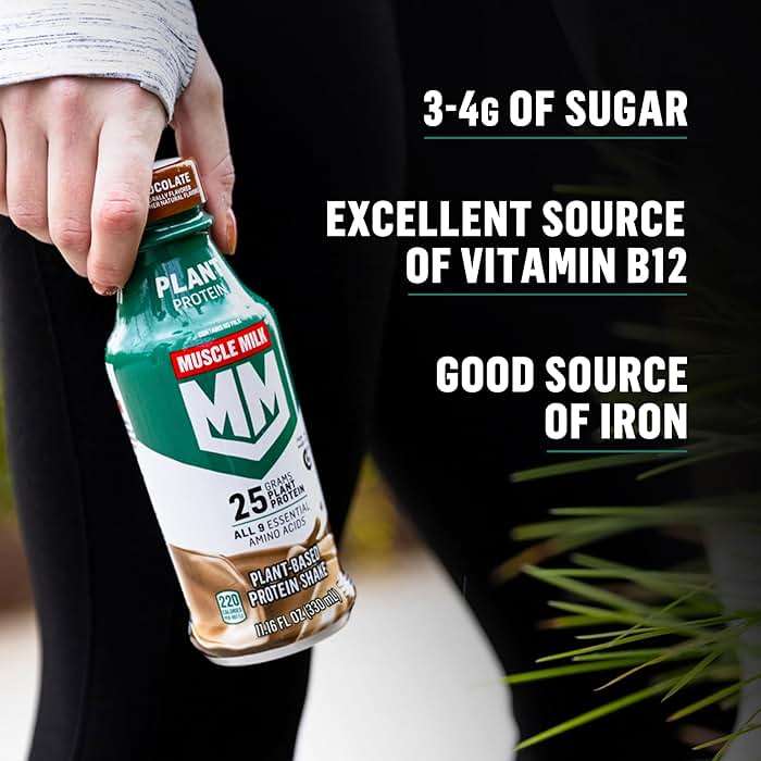 Muscle Milk Plant Based Protein Shake, Vanilla Caramel, 11.16 Fl Oz (Pack of 12) - Image 5