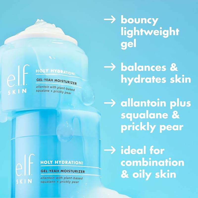 e.l.f. SKIN Holy Hydration! Gel-Yeah Moisturizer, Lightweight Moisturizer For Plump, Hydrated Skin, Infused With Squalane, Vegan & Cruelty-free - Image 2