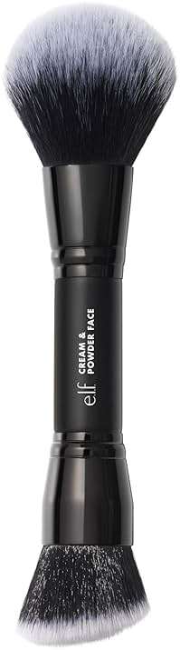 e.l.f. Dual-Ended Cream + Powder Brush, Two-in-One Makeup Brush For Creating A Gorgeous, Airbrushed-looking Complexion, Vegan & Cruelty-free - Image 1