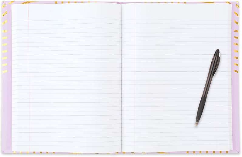 Five Star Composition Book, College Ruled Paper, 7-1/2" x 9-3/4", 80 Sheets, Hardcover, Lilac and Metallic Gold Arches (850111F-AMZ) - Image 4