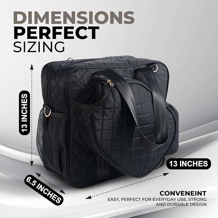 IZARI Designer Pickleball Bag For Women With Fence Hook | Original Stylish Quilted Sports Bag for Pickle Ball with Ball Bag - Image 3