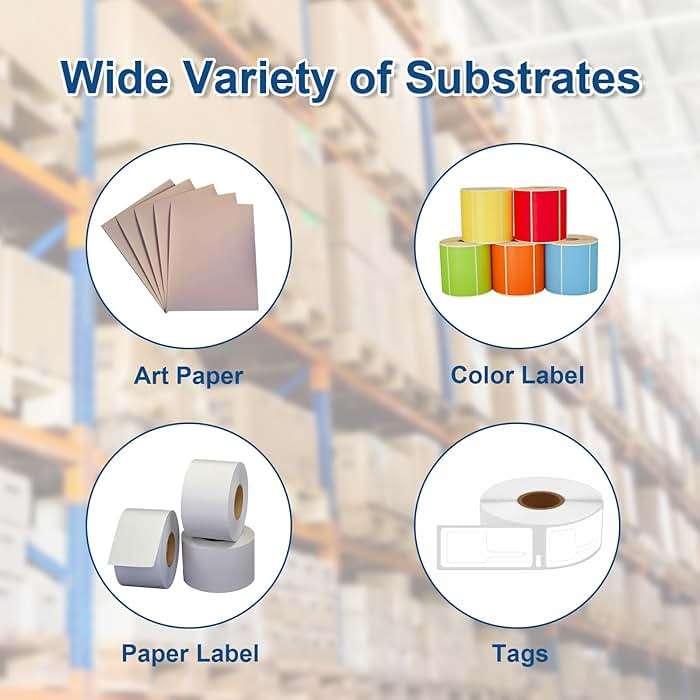 6 Rolls 4.33" x 984' Premium Enhanced Wax Thermal Transfer Ribbon, 110mm x 300m Black Industrial Barcode Label Printer Ribbon - Compatible with Zebra, TSC, GoDex, Citizen, 1" Core - Image 5