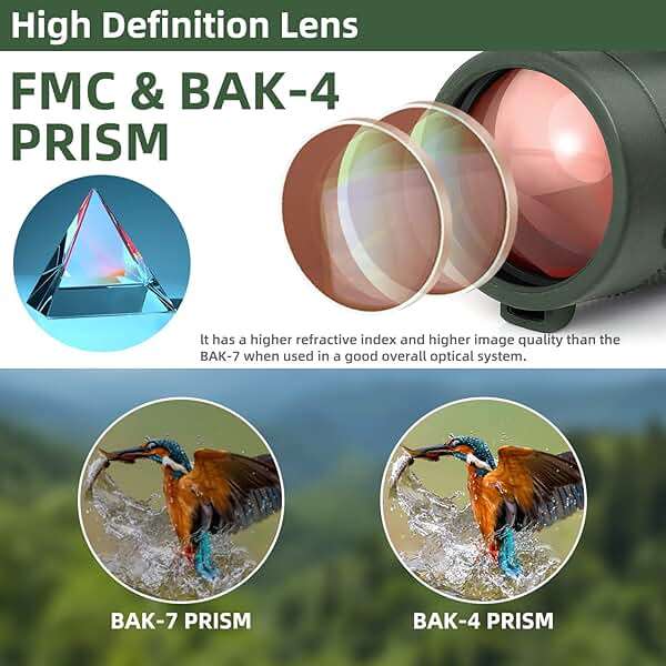 Pankoo 40X60 Monocular Telescope with Smartphone Holder & Upgraded Tripod, 2024 BAK4 Prism FMC Monoculars for Adults, HD Monocular Scope for Bird Watching Hiking Concert Camping Travelling - Image 4