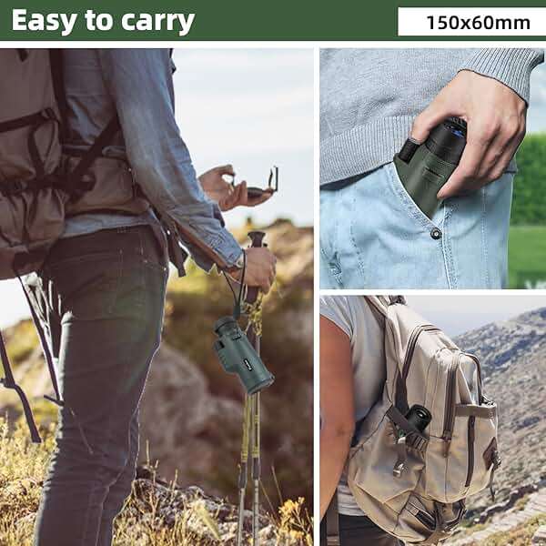 Pankoo 40X60 Monocular Telescope with Smartphone Holder & Upgraded Tripod, 2024 BAK4 Prism FMC Monoculars for Adults, HD Monocular Scope for Bird Watching Hiking Concert Camping Travelling - Image 6