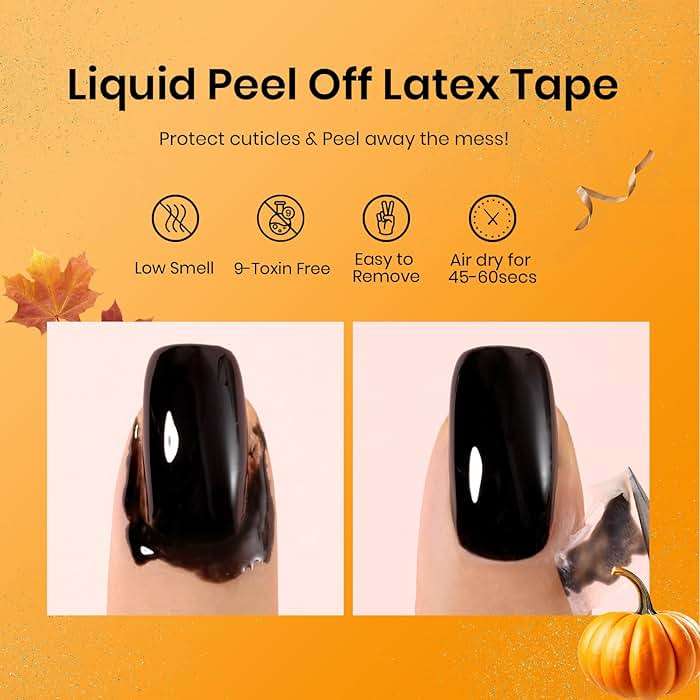 Beetles Nail Stamp Gel 16Pcs French Tip Nail Stamp Kit with 8 Colors Stamper Gel Polish, 5 Nails Stamping Templates, Scrapers, Liquid Latex & Short Silicone Stamper Gift for Women - Image 7