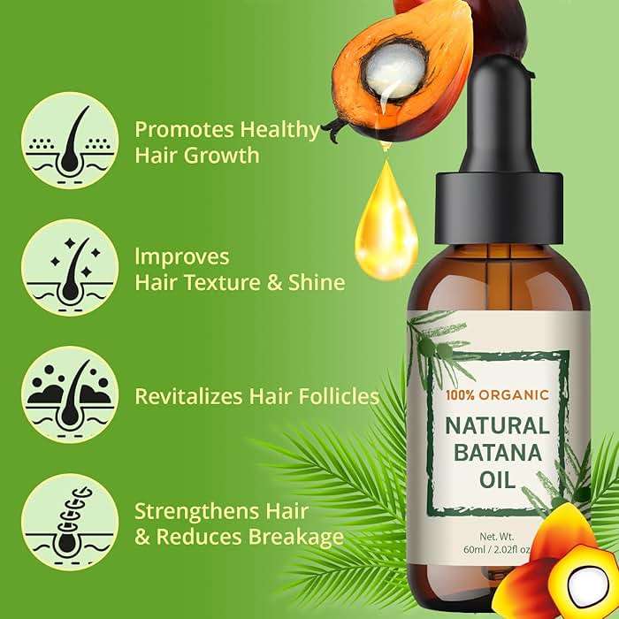 Batana Oil for Hair Growth – Dr Sebi Honduran Hair Oil for Thicker, Stronger Hair, Repairs Split Ends & Dry Scalp, Supports Hair Regrowth for Men & Women, Natural Hair Moisturizer (2.02 fl oz) - Image 3